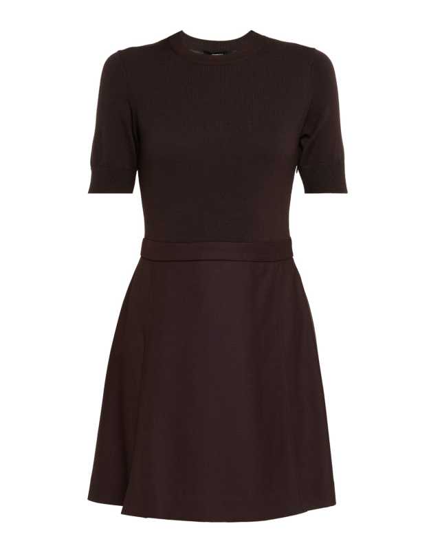 Short-Sleeve Combo Mini Dress